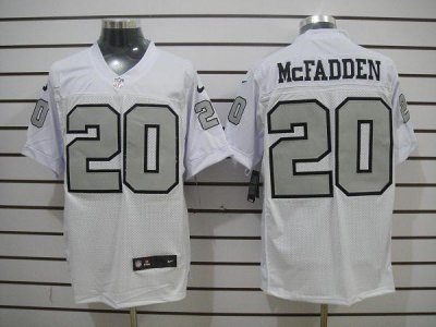 Jerseys Factory Cheap Nike Raiders #20 Darren McFadden White Sil