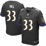 Jerseys Factory Cheap Nike Ravens #33 Will Hill Black Alternate