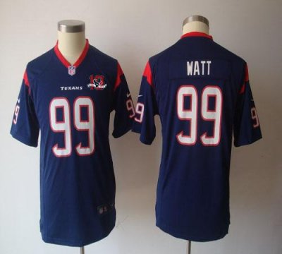 Jerseys Factory Cheap Nike Texans #99 J.J. Watt Navy Blue Team C