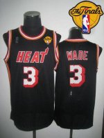 Jerseys Factory Cheap Heat #3 Dwyane Wade Black Hardwood Classic