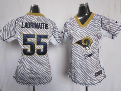 Jerseys Factory Cheap Nike Rams #55 James Laurinaitis Zebra Wome
