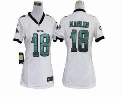 Jerseys Factory Cheap Nike Eagles #18 Jeremy Maclin White Women'
