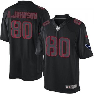 Jerseys Factory Cheap Nike Texans #80 Andre Johnson Black Men's