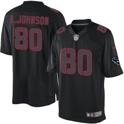 Jerseys Factory Cheap Nike Texans #80 Andre Johnson Black Men's