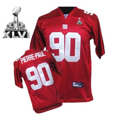 Jerseys Factory Cheap Giants #90 Jason Pierre-Paul Red Super Bow