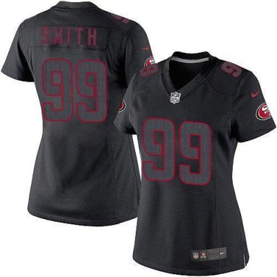 Jerseys Factory Cheap Nike 49ers #99 Aldon Smith Black Impact Wo