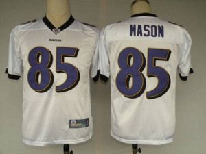 Jerseys Factory Cheap Ravens #85 Derrick Mason White Embroidered