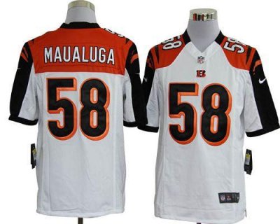 Jerseys Factory Cheap Nike Bengals #58 Rey Maualuga White Men's