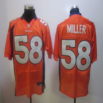 Jerseys Factory Cheap Nike Broncos #58 Von Miller Orange Stitche