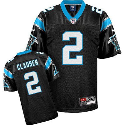 Jerseys Factory Cheap Nike Panthers #2 Jimmy Clausen Black Stitc