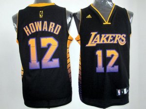 Jerseys Factory Cheap Lakers #12 Dwight Howard Black Stitched NB