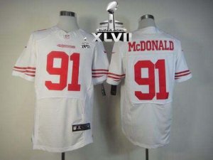 Jerseys Factory Cheap Nike 49ers #91 Ray McDonald White Super Bo
