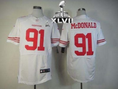 Jerseys Factory Cheap Nike 49ers #91 Ray McDonald White Super Bo