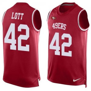 Jerseys Factory Cheap Nike 49ers #42 Ronnie Lott Red Team Color