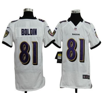 Jerseys Factory Cheap Nike Ravens #81 Anquan Boldin White Youth