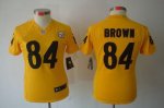 Jerseys Factory Cheap Nike Steelers #84 Antonio Brown Gold Women