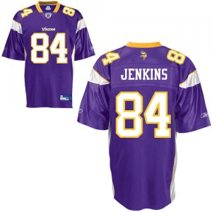 Jerseys Factory Cheap Vikings #84 Michael Jenkins Purple Stitche