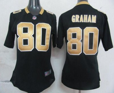 Jerseys Factory Cheap Nike Saints #80 Jimmy Graham Black Team Co
