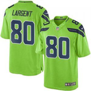 Jerseys Factory Cheap Nike Seahawks #80 Steve Largent Green Men'