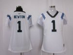 Jerseys Factory Cheap Panthers #1 Cam Newton White Women's Field