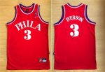 Jerseys Factory Cheap 76ers #3 Allen Iverson Red 1964 Throwback