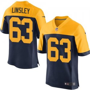 Jerseys Factory Cheap Nike Packers #63 Corey Linsley Navy Blue A