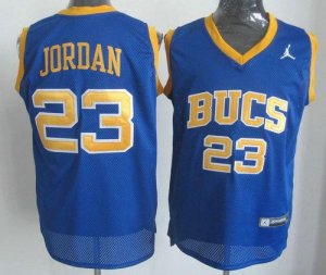 Jerseys Factory Cheap Bulls #23 Michael Jordan Blue Laney Bucs H