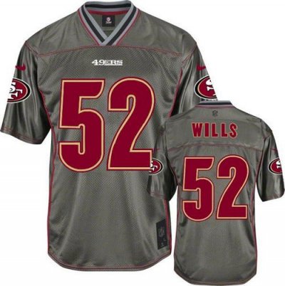 Jerseys Factory Cheap Nike 49ers #52 Patrick Willis Grey Men's S