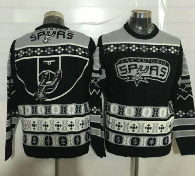 Jerseys Factory Cheap San Antonio Spurs Black Men's NBA Ugly Swe