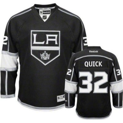 Jerseys Factory Cheap Kings #32 Jonathan Quick Black Home Embroi