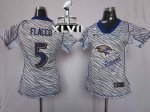 Jerseys Factory Cheap Nike Ravens #5 Joe Flacco Zebra Super Bowl