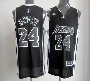 Jerseys Factory Cheap Lakers #24 Kobe Bryant Black/White Stitche