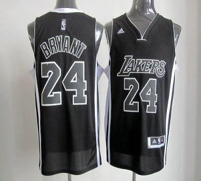 Jerseys Factory Cheap Lakers #24 Kobe Bryant Black/White Stitche