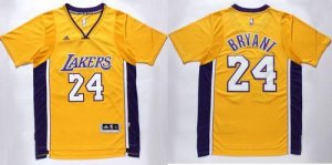 Jerseys Factory Cheap Lakers #24 Kobe Bryant Gold Short Sleeve S