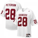 Jerseys Factory Cheap Sooners #28 Adrian Peterson White Embroide