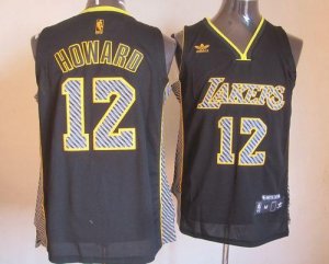 Jerseys Factory Cheap Lakers #12 Dwight Howard Black Electricity