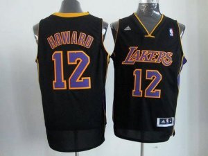 Jerseys Factory Cheap Lakers #12 Dwight Howard Black(Purple NO.)