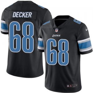 Jerseys Factory Cheap Nike Lions #68 Taylor Decker Black Men's S