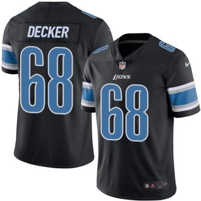 Jerseys Factory Cheap Nike Lions #68 Taylor Decker Black Men's S