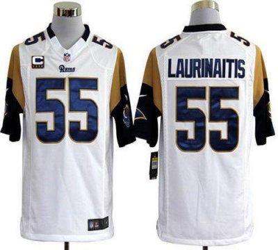 Jerseys Factory Cheap Nike Rams #55 James Laurinaitis White With