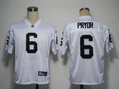Jerseys Factory Cheap Raiders #6 Terrelee Pryor White Stitched N