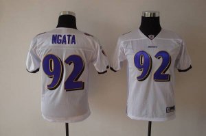 Jerseys Factory Cheap Ravens #92 Haloti Ngata White Embroidered