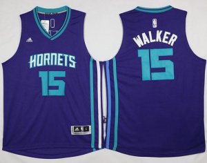 Jerseys Factory Cheap Revolution 30 Hornets #15 Kemba Walker Pur
