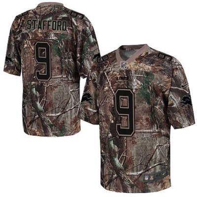 Jerseys Factory Cheap Nike Lions #9 Matthew Stafford Camo Men's