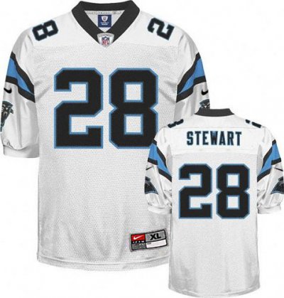 Jerseys Factory Cheap Nike Panthers #28 Jonathan Stewart White S