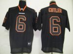 Jerseys Factory Cheap Bears #6 Jay Cutler Lights Out Black Stitc