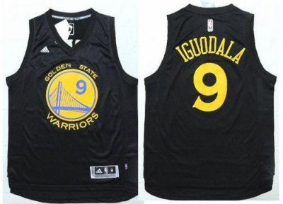 Jerseys Factory Cheap Warriors #9 Andre Iguodala Black Fashion S
