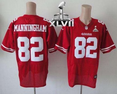 Jerseys Factory Cheap Nike 49ers #82 Mario Manningham Red Team C