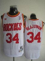 Jerseys Factory Cheap Mitchell and Ness Rockets #34 Hakeem Olaju