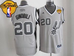 Jerseys Factory Cheap Spurs #20 Manu Ginobili Grey Alternate Fin